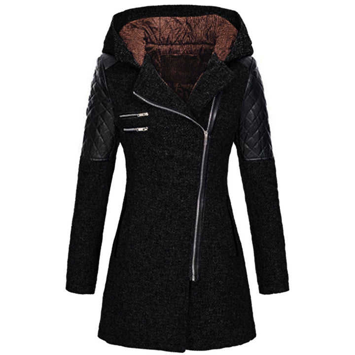 CARINA - WINTERJACKE MIT LEDERDETAILS UND KAPUZE