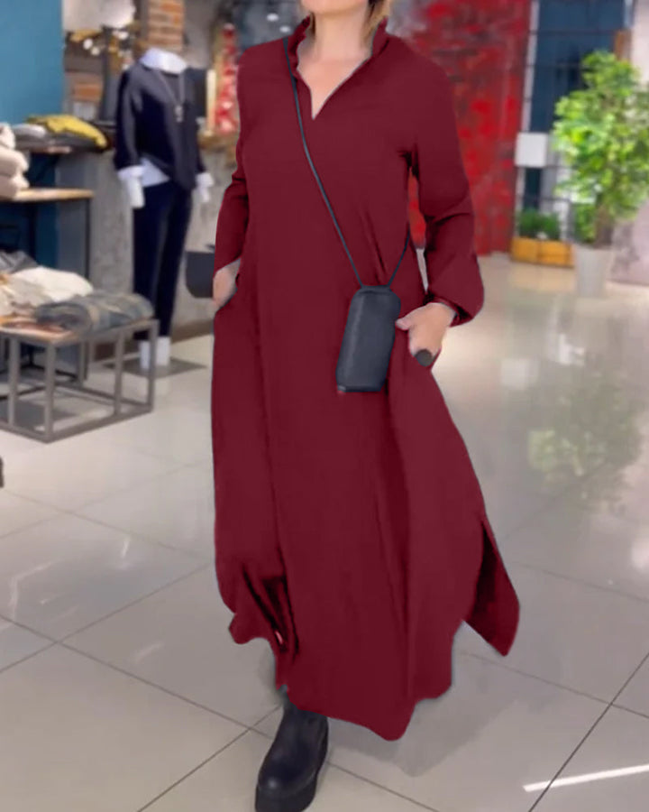 MARLENE - MODERNES KLEID MIT V-AUSSCHNITT