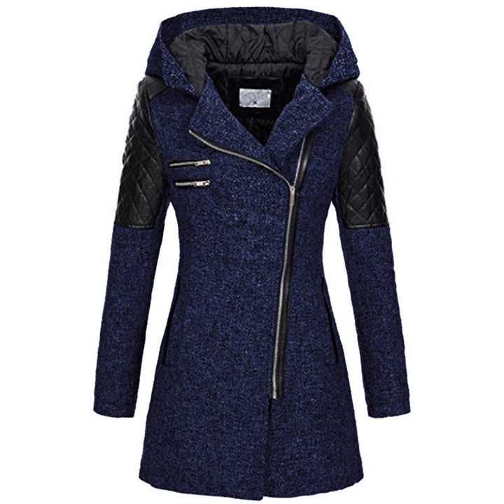 CARINA - WINTERJACKE MIT LEDERDETAILS UND KAPUZE