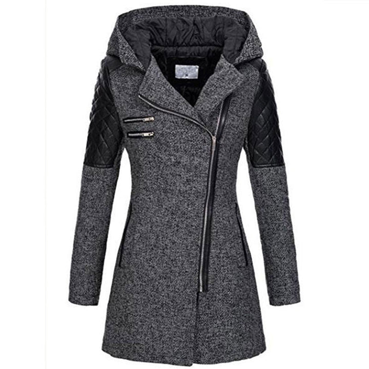 CARINA - WINTERJACKE MIT LEDERDETAILS UND KAPUZE