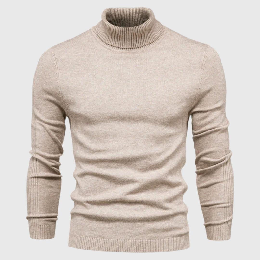 TOMMY - KLASSISCHER STRICK ROLLKRAGENPULLOVER